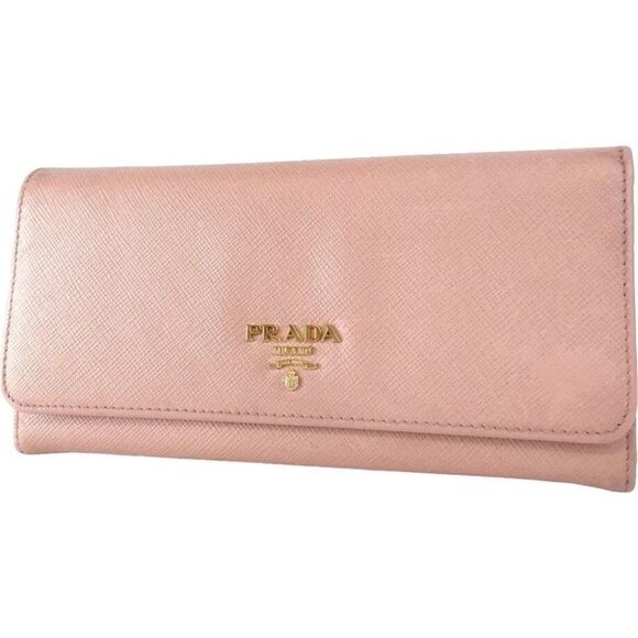 819174AM (G2) Prada Wallet Long Pink Leather - Picture 1 of 15